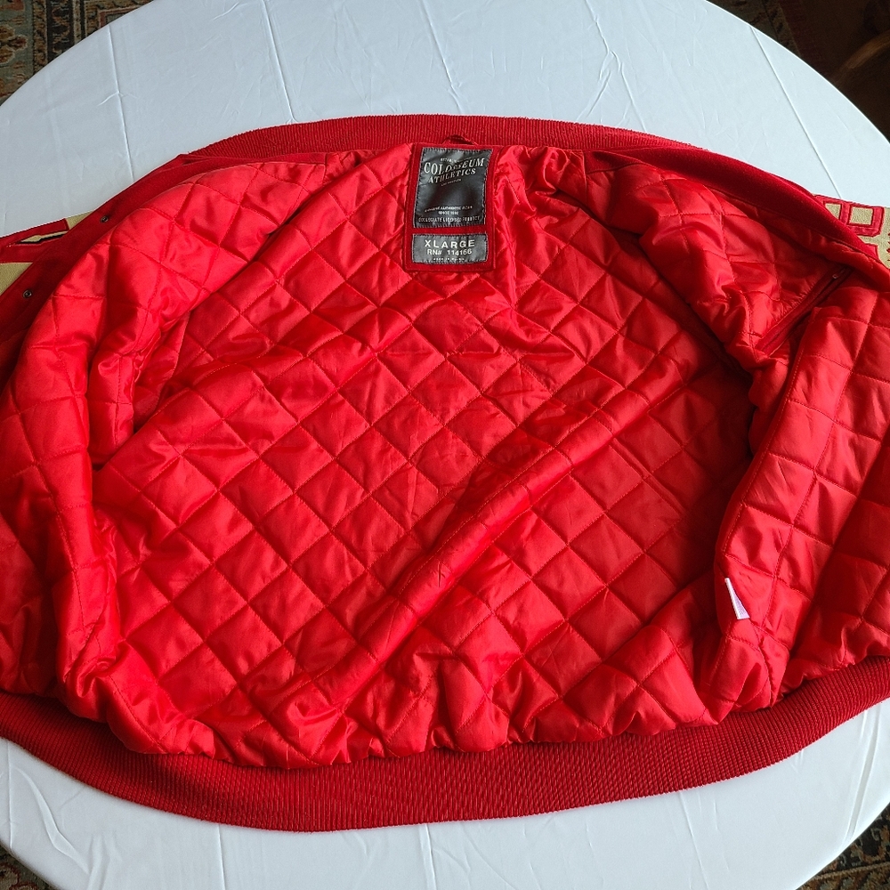 Vtg Wisconsin Badgers Leather Wool Letterman Varsity Bomber Jacket Bucky Coat XL - Picture 15 of 16